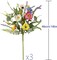3 Bundles Summer Artificial Daisy Flowers – Colorful Faux Wildflower Bouquets for Tabletop Decor, Silk Fake Flowers for Home, Kitchen, Wedding, Party, and Vase Arrangements
